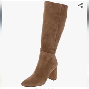 STEVE MADDEN NINNY BOOTS 8.5M LONG TALL KNEE LENGHT BLOCK CHUNKY HEEL BROWN 9.5